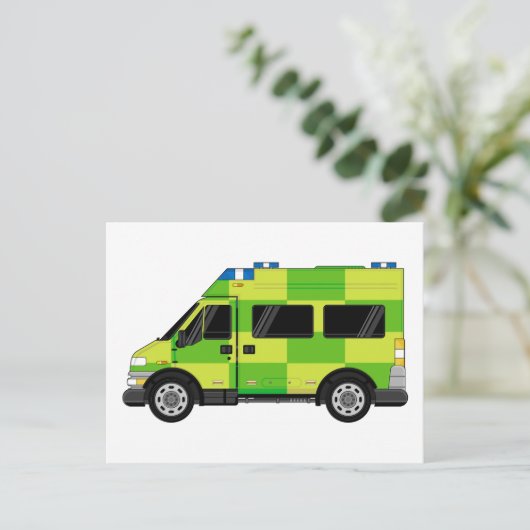 Cartoon Ambulance Briefkaart (Staand voorkant)