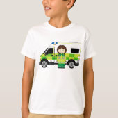 Cartoon Ambulance en EMT T-shirt (Voorkant)