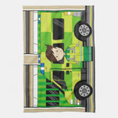 Cartoon Ambulance en EMT Theedoek (Verticaal)