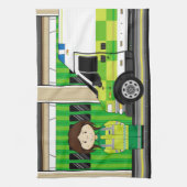 Cartoon Ambulance en EMT Theedoek (Verticaal)