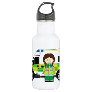 Cartoon Ambulance en EMT Waterfles