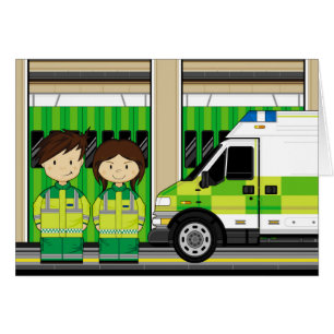 Cartoon Ambulance en EMT's