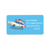 Cartoon Ambulance Etiket (Voorkant)