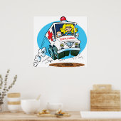 Cartoon Ambulance Poster (Keuken)