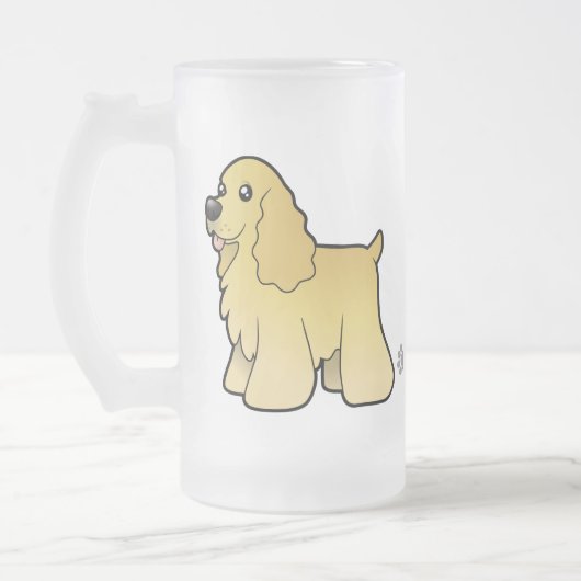 Cartoon American Cocker Spaniel Matglas Bierpul (Links)