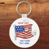 Cartoon American Flag Cute Sleutelhangers (Voorkant)