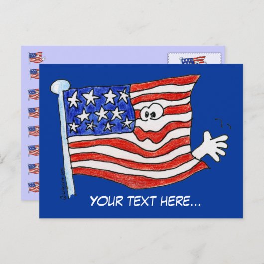 Cartoon - Amerikaanse Briefkaarten (Voorkant / Achterkant)