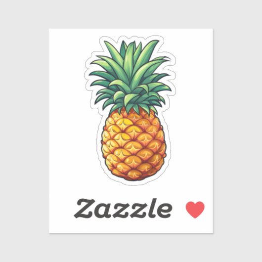 Cartoon anananas sticker (Vel)