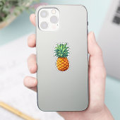Cartoon anananas sticker (Telefoon)