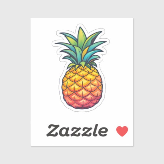 Cartoon ananas sticker (Vel)