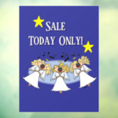 Cartoon Angel Choir  Raamsticker (Vel 3)