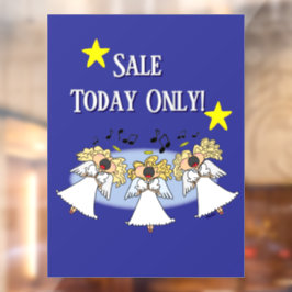 Cartoon Angel Choir Raamsticker