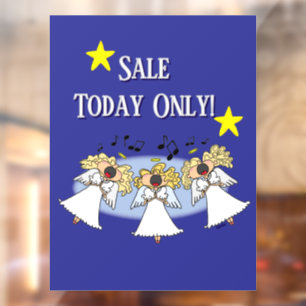 Cartoon Angel Choir Raamsticker