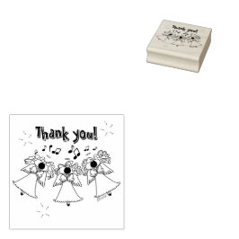 Cartoon Angel Choir Rubberstempel