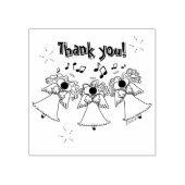 Cartoon Angel Choir Rubberstempel (Afrduk)