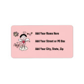 Cartoon Angel Etiket (Voorkant)