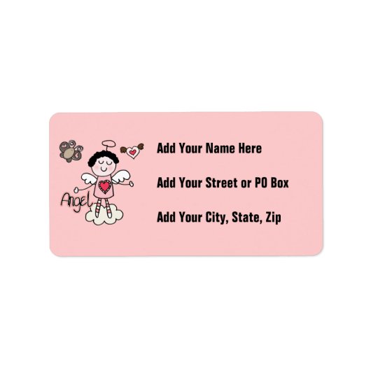 Cartoon Angel Etiket (Voorkant)