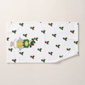 Cartoon Angel Holly voor Kersthanddoek Handdoek (Handdoek)