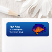Cartoon Angelfish 1 Etiket (Insitu)
