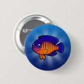 Cartoon Angelfish 1 Ronde Button 5,7 Cm (Voorkant /achterkant)