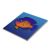Cartoon Angelfish 1 Tegeltje (Zijkant)