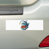 Cartoon Angler Fish Bumpersticker (Op auto)