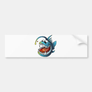 Cartoon Angler Fish Bumpersticker