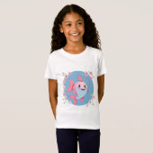 Cartoon Angler Girl T-Shirt (Voorkant volledig)