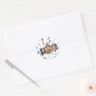 Cartoon Animal Birthday Sticker