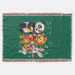 🎵 Cartoon Animal Music Party – Fun & Cute Musical Deken