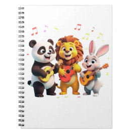 🎵 Cartoon Animal Music Party – Fun & Cute Musical Notitieboek