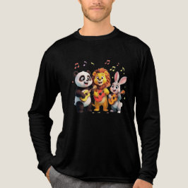 🎵 Cartoon Animal Music Party – Fun & Cute Musical Tri-Blend Shirt