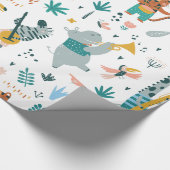 Cartoon Animals Band Cadeaupapier (Hoek)