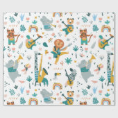 Cartoon Animals Band Cadeaupapier (Vlak)