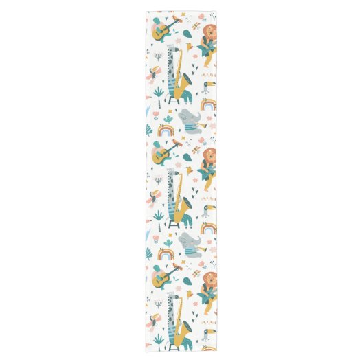Cartoon Animals Band Korte Tafelloper (Voorkant)