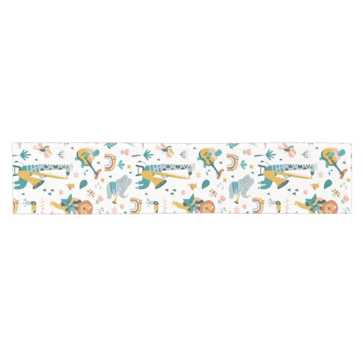 Cartoon Animals Band Korte Tafelloper (Horizontaal)