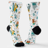 Cartoon Animals Band Sokken (Gebogen)