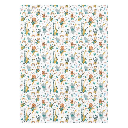 Cartoon Animals Band Tafelkleed (Voorkant)