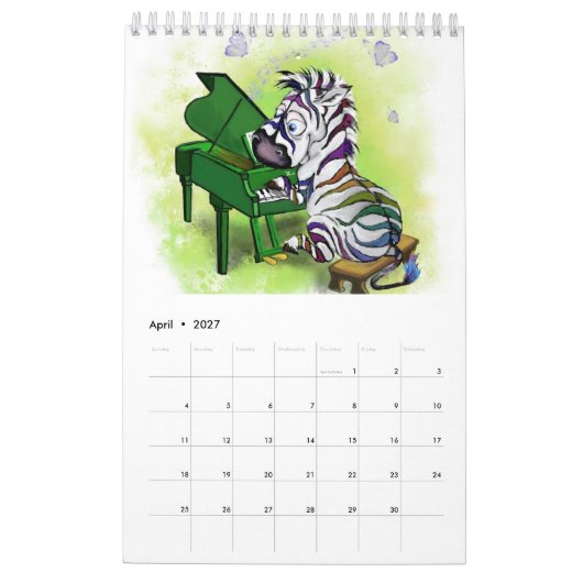 Cartoon Animals World - Grappig Tekenen - Kinderen Kalender (Apr 2027)