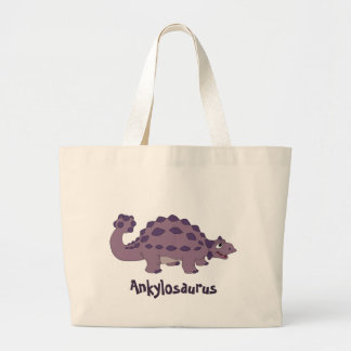 Cartoon Ankylosaurus Grote Tote Bag