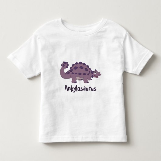 Cartoon Ankylosaurus Kinder Shirts (Voorkant)