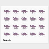 Cartoon Ankylosaurus Ronde Sticker (Vel)