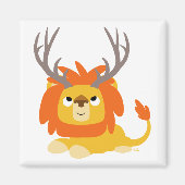 Cartoon Antlered Lion magnet (Voorkant)