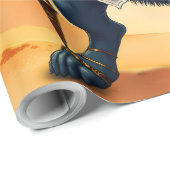 Cartoon Anubis, de Egyptische god van het hiernama Cadeaupapier (Rol Hoek)