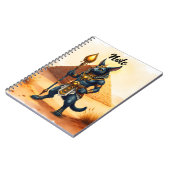 Cartoon Anubis, de Egyptische god van het hiernama Notitieboek (Linkerzijde)