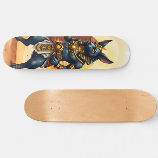Cartoon Anubis, de Egyptische god van het hiernama Persoonlijk Skateboard (Horizontaal)
