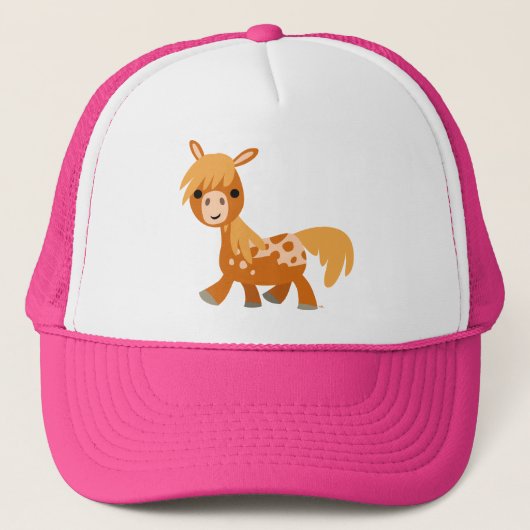 Cartoon Appaloosa Pony hoed Trucker Pet (Voorkant)