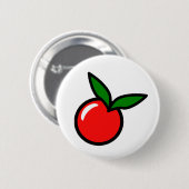 Cartoon Apple Cherry Ronde Button 5,7 Cm (Voorkant /achterkant)