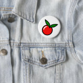 Cartoon Apple Cherry Ronde Button 5,7 Cm (In situ)