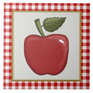 Cartoon Apple Fruit keuken of Restraunt tegel Tegeltje